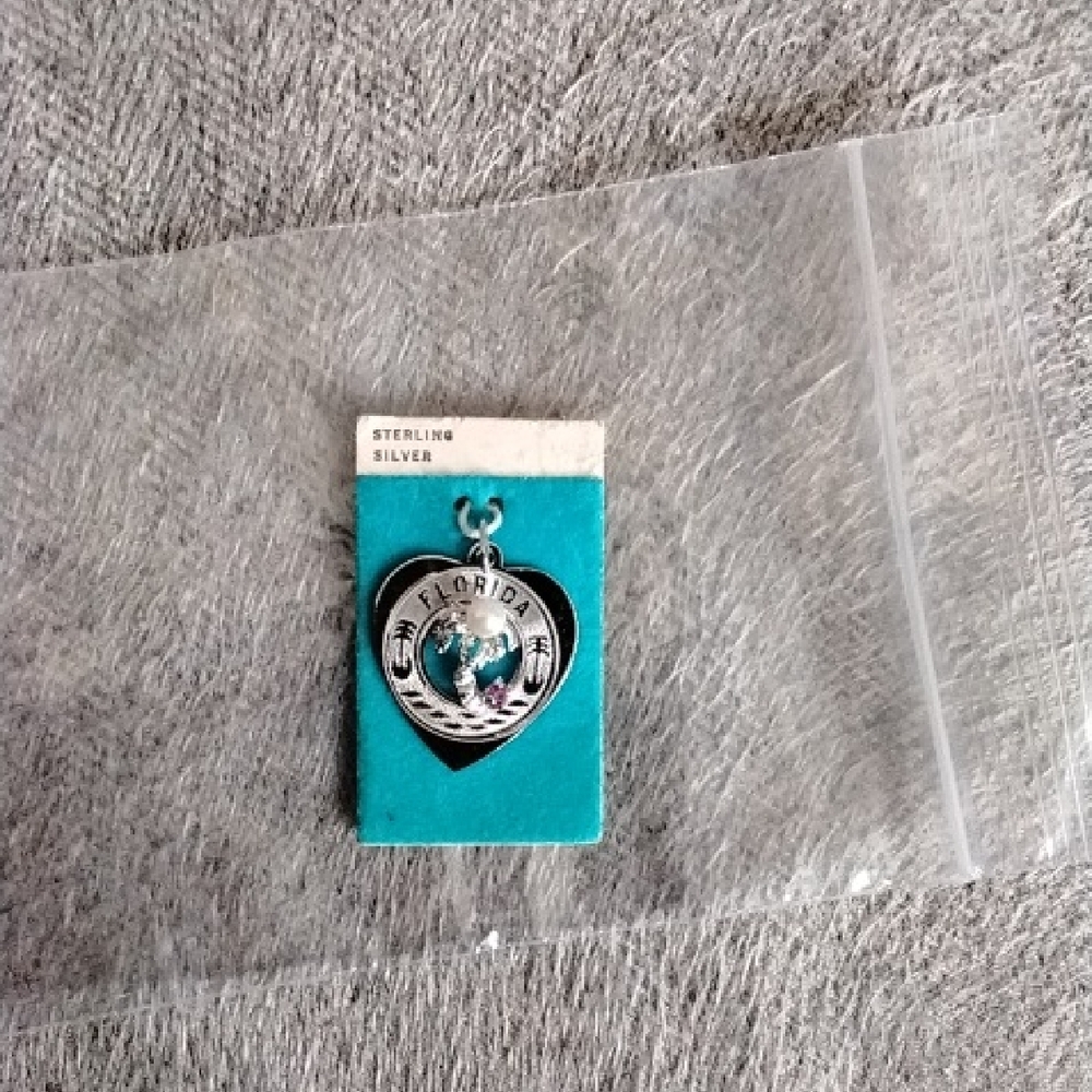 Sterling Silver Florida Heart Pendant